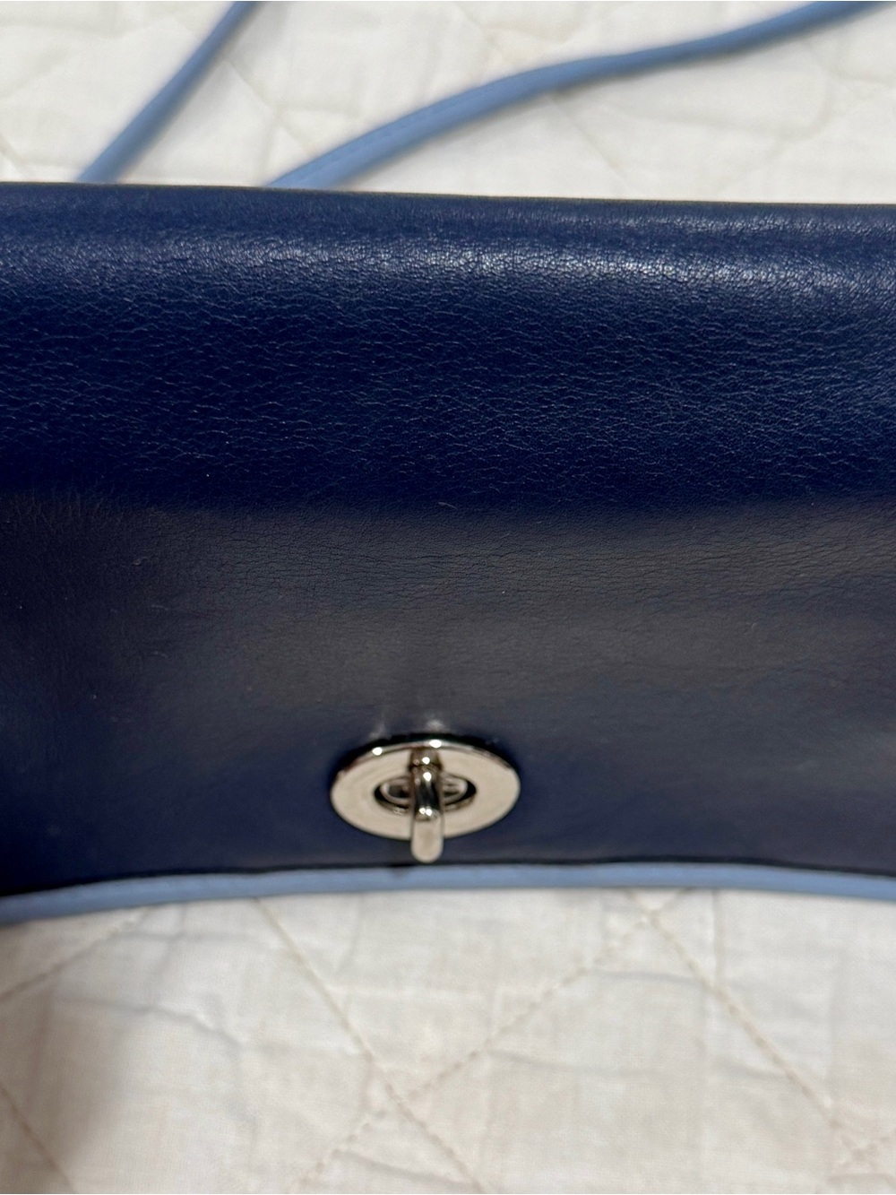 Classic Navy and light blue Coach Crossbody Bag
